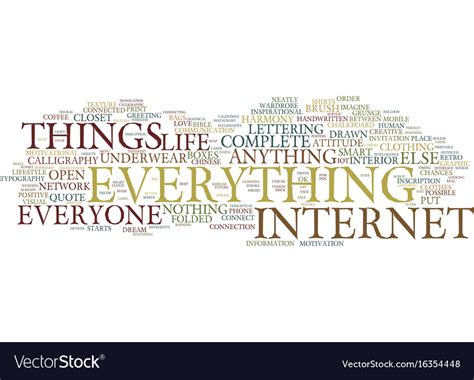 Everything Word Cloud Concept Royalty Free Vector Image