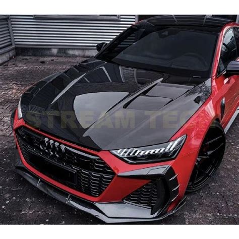 Audi アウディ C8 Rs7 S7 A7 スポーツバック用 Keyvanyタイプ ダクト付き カーボン ボンネット エンジンフード