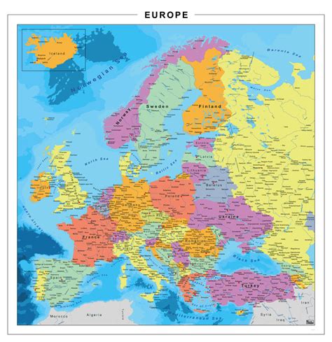 Europakaart Staatkundig 421 Kaarten En Atlassennl