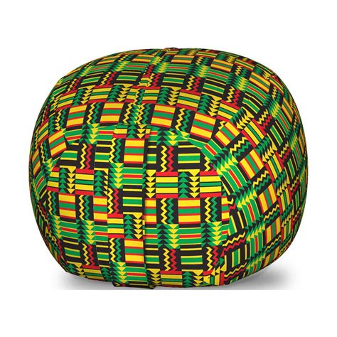 Kente Pattern Storage Toy Bag Chair Tribal Kenya Nigeria Design With