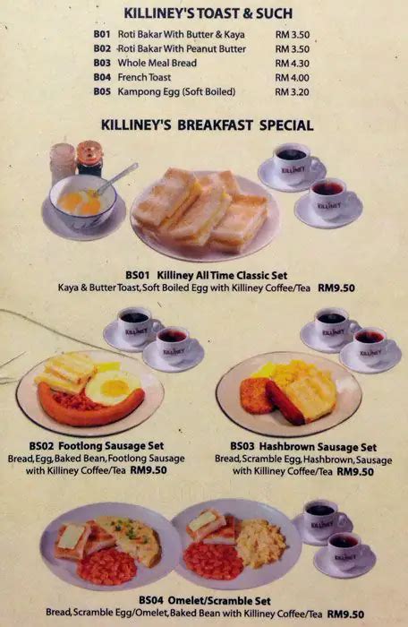 Killiney - Killiney Kopitiam Hub Menu - Zomato Malaysia