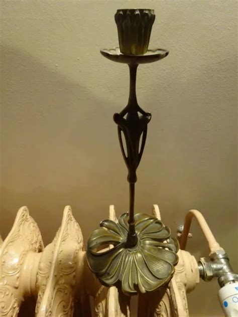 Bougeoir Bronze Ancien Art Nouveau Rare Eur Picclick Fr