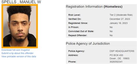 Homeless Sex Offender Notification Delaware State Police State Of Delaware