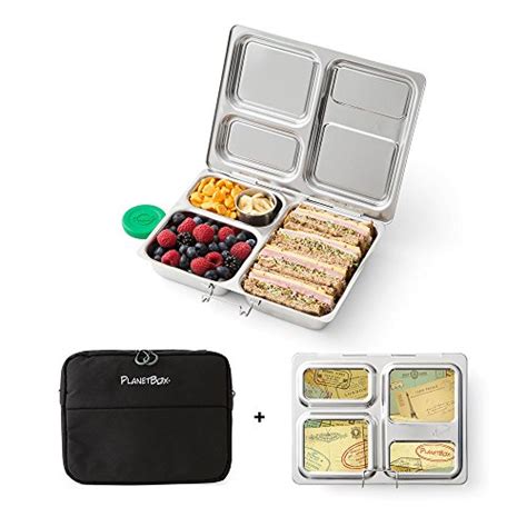 Planetbox Launch Eco Friendly Stainless Steel Bento Lunch Box With