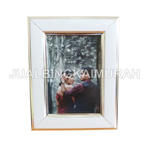 Jual Bingkai Foto R Putih Lis Silver Photo Frame Minimalis Pigura