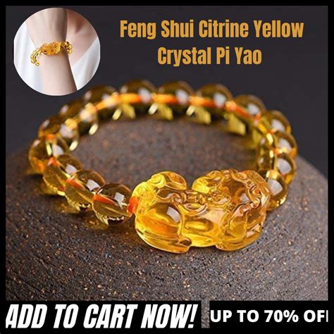 Best Seller Feng Shui Citrine Yellow Crystal Pi Yao Pi Xiu Xie Bracelet