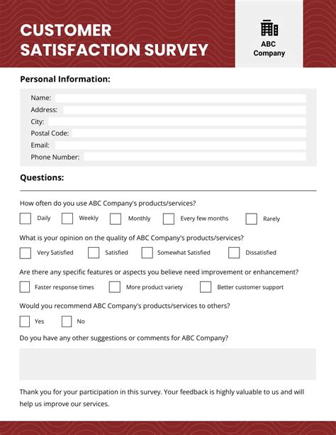 Maroon And White Simple Modern Survey Form Venngage