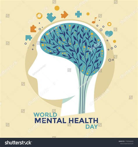 World Mental Health Day Concept Vector Stock Vector (Royalty Free ...