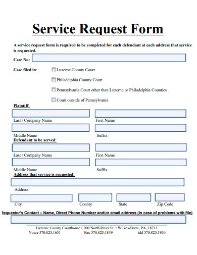 FREE 50 Service Form Samples In MS Word Google Docs Outlook