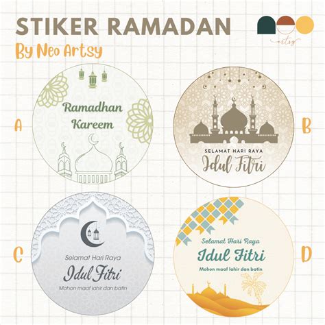 Jual Sticker Ramadhan Aesthetic Ramadan Sticker Sticker Bulat