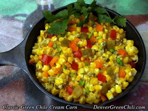 Classic Green Chili Cream Corn Denver Green Chili