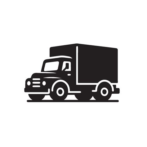 Silhouette of a Delivery Truck 46022634 Vector Art at Vecteezy