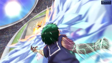 Deku Vs Todoroki Fight