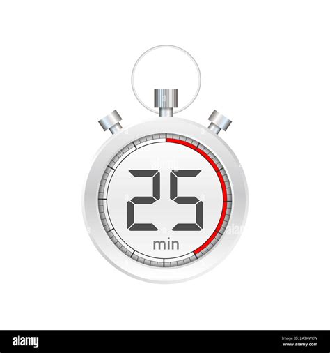 The 25 minutes, stopwatch vector icon. Stopwatch icon in flat style ...