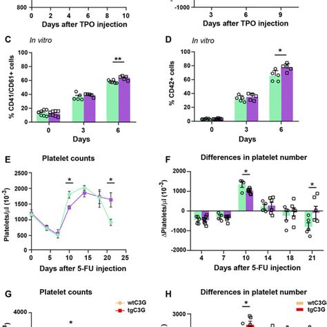 C G Regulates Platelet Levels After Tpo Injection Or Fu Induced