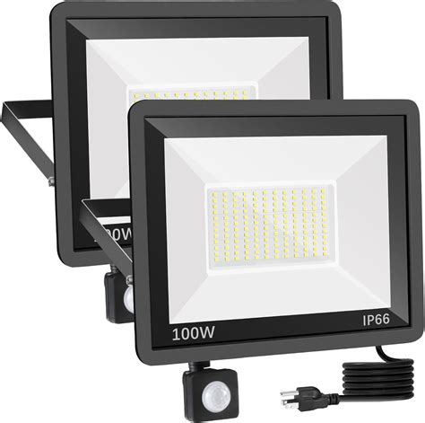 Xycn Pack W Led Motion Sensor Flood Light Lumens Led Work