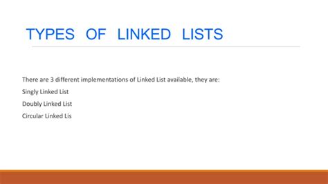 Linked List Ppt