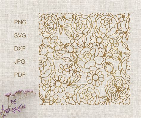 Floral Background Svg Floral Seamless Pattern SVG Cut File - Etsy