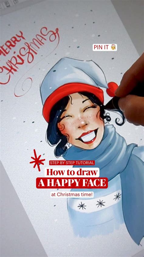 Ho to draw a simple happy face - step by step tutorial