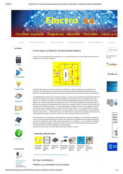 PDF Electro 64 Circuitos Esquemas electrónicos y Arduino Como