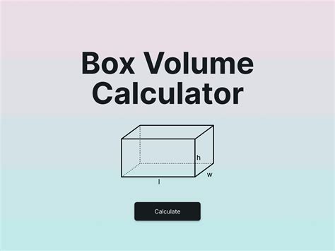 Box Volume Calculator Free Involveme Template