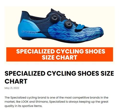 Pin on SPECIALIZED CYCLING SHOES SIZE CHART