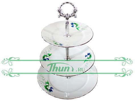 Купить Этажерка 3-х ярусная Thun 1794 Констанция Ландыши (КСТ0041)