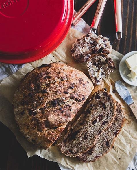 Dark Chocolate Cranberry Walnut Dutch Oven Bread Artofit