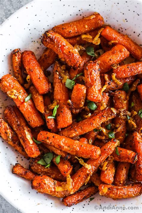 Air Fryer Carrots With Crunchy Parmesan Pieces