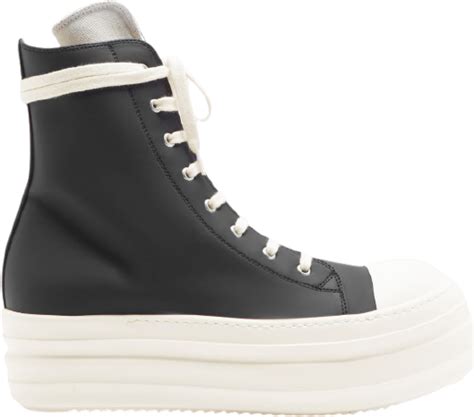 Rick Owens Ramones Exaggerated Sole High Top Rubber Trainers Whats