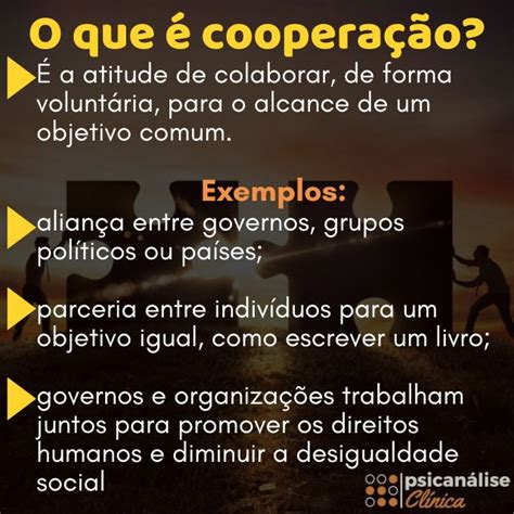 Cooperação Significado Sinônimos E Exemplos Psicanálise Clínica