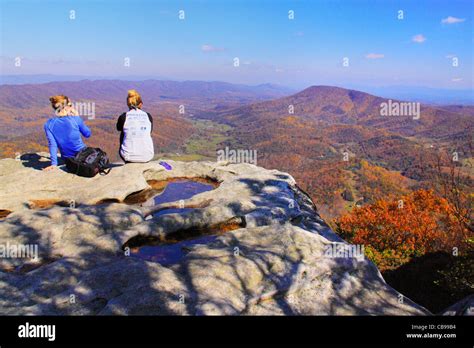 Mcafee Knob Appalachian Trail Roanoke Virginia Usa Stock Photo Alamy