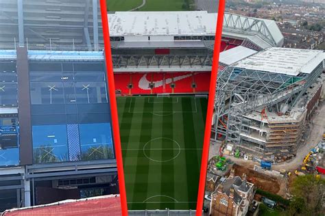 New Footage Of Anfield Road Stand As Glass Installed Brickwork Gives