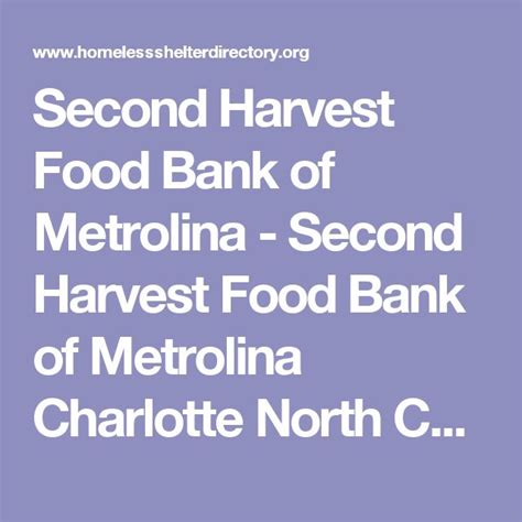 Second Harvest Food Bank of Metrolina - Second Harvest Food Bank of ...