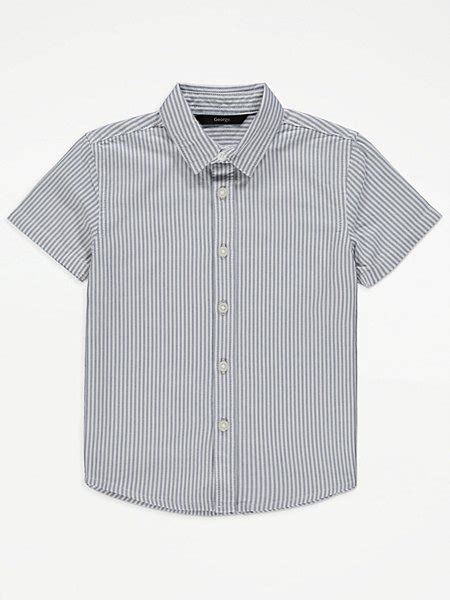 Light Blue Grandad Collar Shirt Kids George At Asda