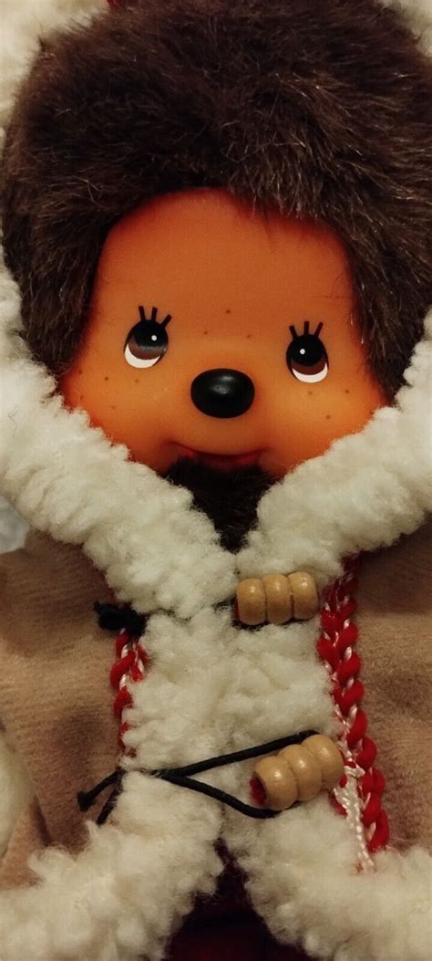 Rare Monchhichi World Chicaboo Monkey Toy Doll Canada Eskimo Girl 1974