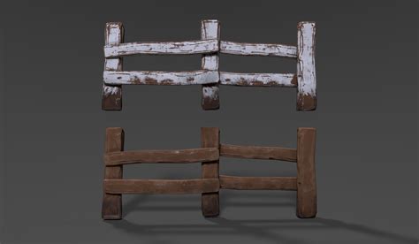 Artstation Stylized Countryside Fence Gabriel Dagostin Stylized