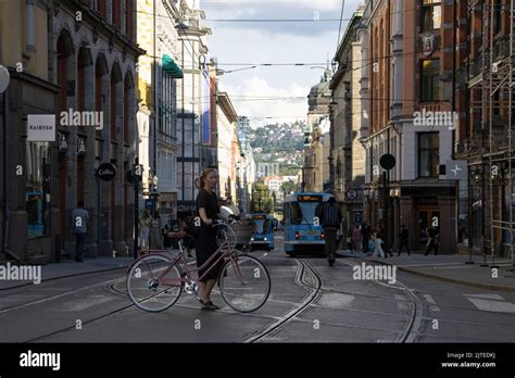 Oslo sentrum, downtown city centre, capital of Norway formerly known as ...