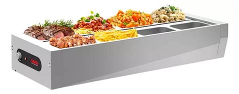 Buffet Self Service Termico 8 Cubas Quente De Mesa Inox Cor 220v