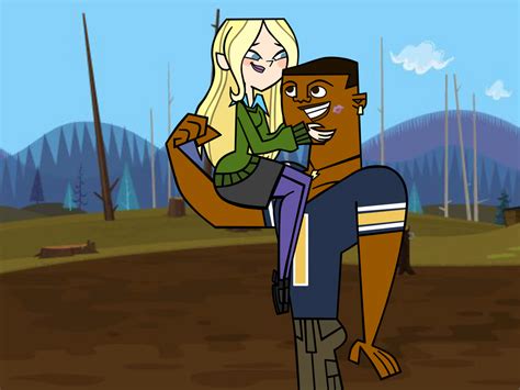 Xbooru Blonde Hair Blue Eyes Dark Skin Dawn Tdi Duo Lightning Tdi Tagme Teeth Total Drama