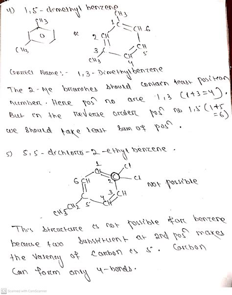 Solved 4 1 5 Dimethylbenzene Structure Correct Name Explanation