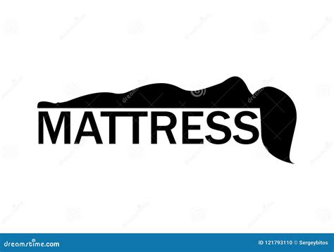 Orthopedic Mattress Logo Silhouette Woman Stock Vector Illustration