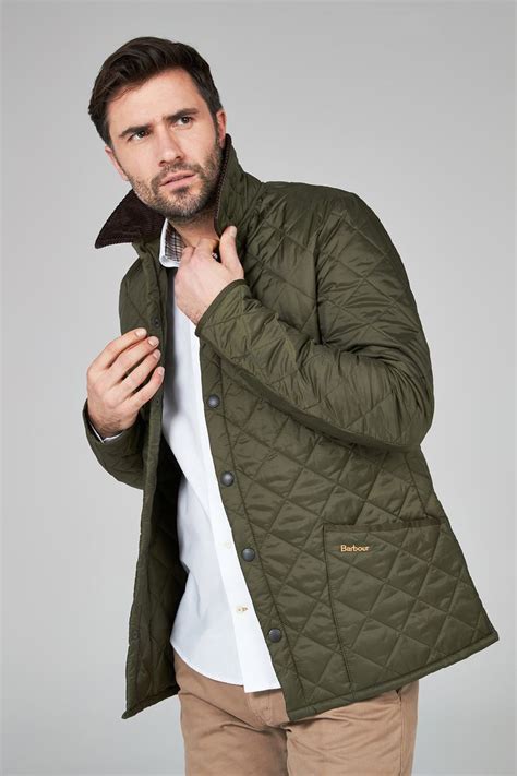 Mens Barbour Heritage Liddesdale Slim Fit Quilted Jacket Green