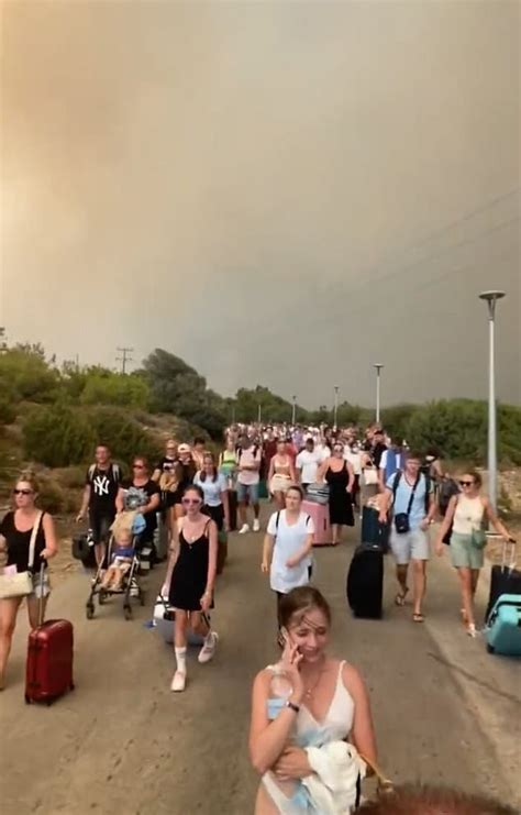 Wildfires Force Hundreds Of British Holiday Makers To Evacuate On Four