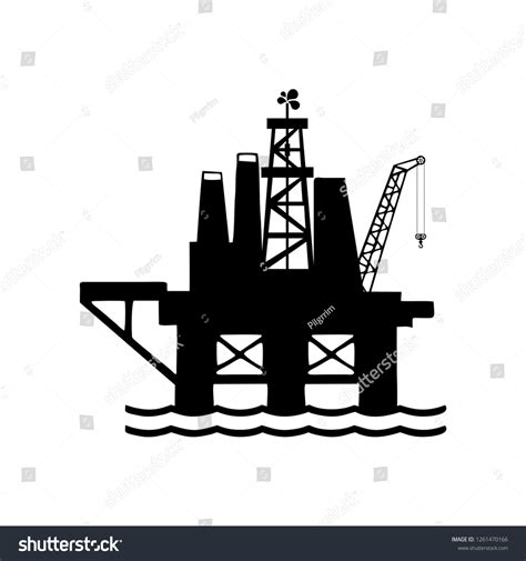 Oil Rig Icon Oil Platform Icon Vector C S N Mi N Ph B N Quy N