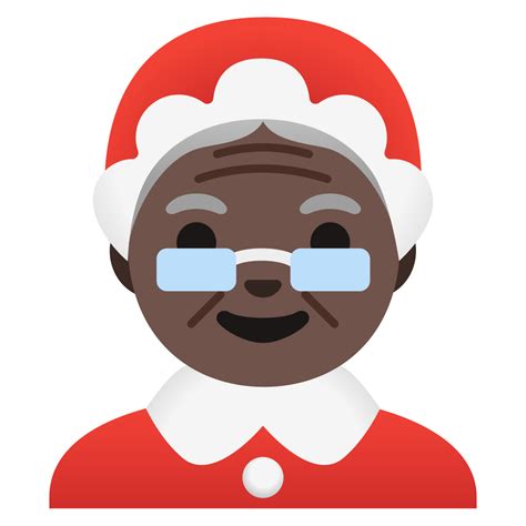 Weihnachtsfrau Dunkle Hautfarbe Emoji