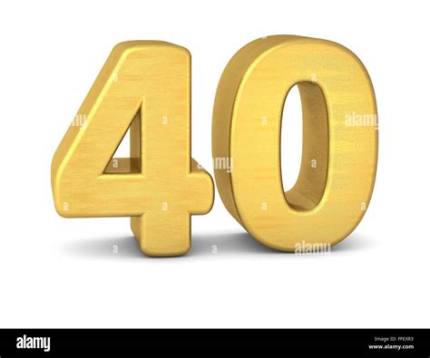 3D Zahl 40 gold Stockfotografie - Alamy