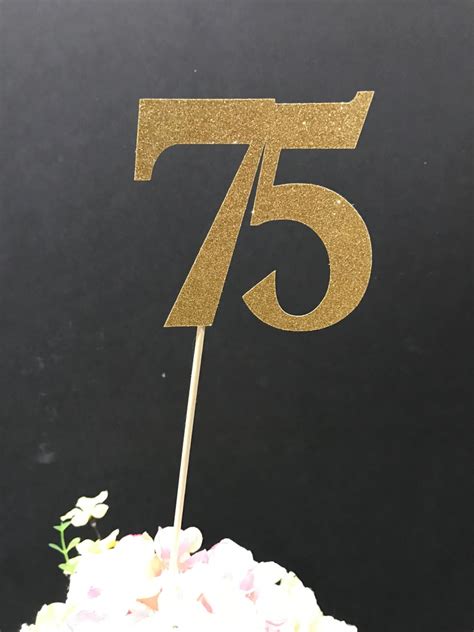 75th Birthday Decoration 75th Birthday Centerpiece Sticks Etsy