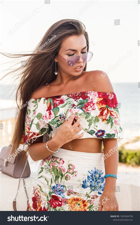 Lovely Sexy Girl Brunette Dress Posing Stock Photo Shutterstock