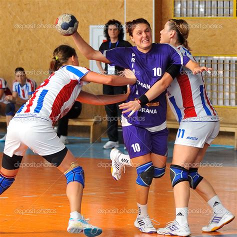 Unidentified handball players in action – Stock Editorial Photo ...